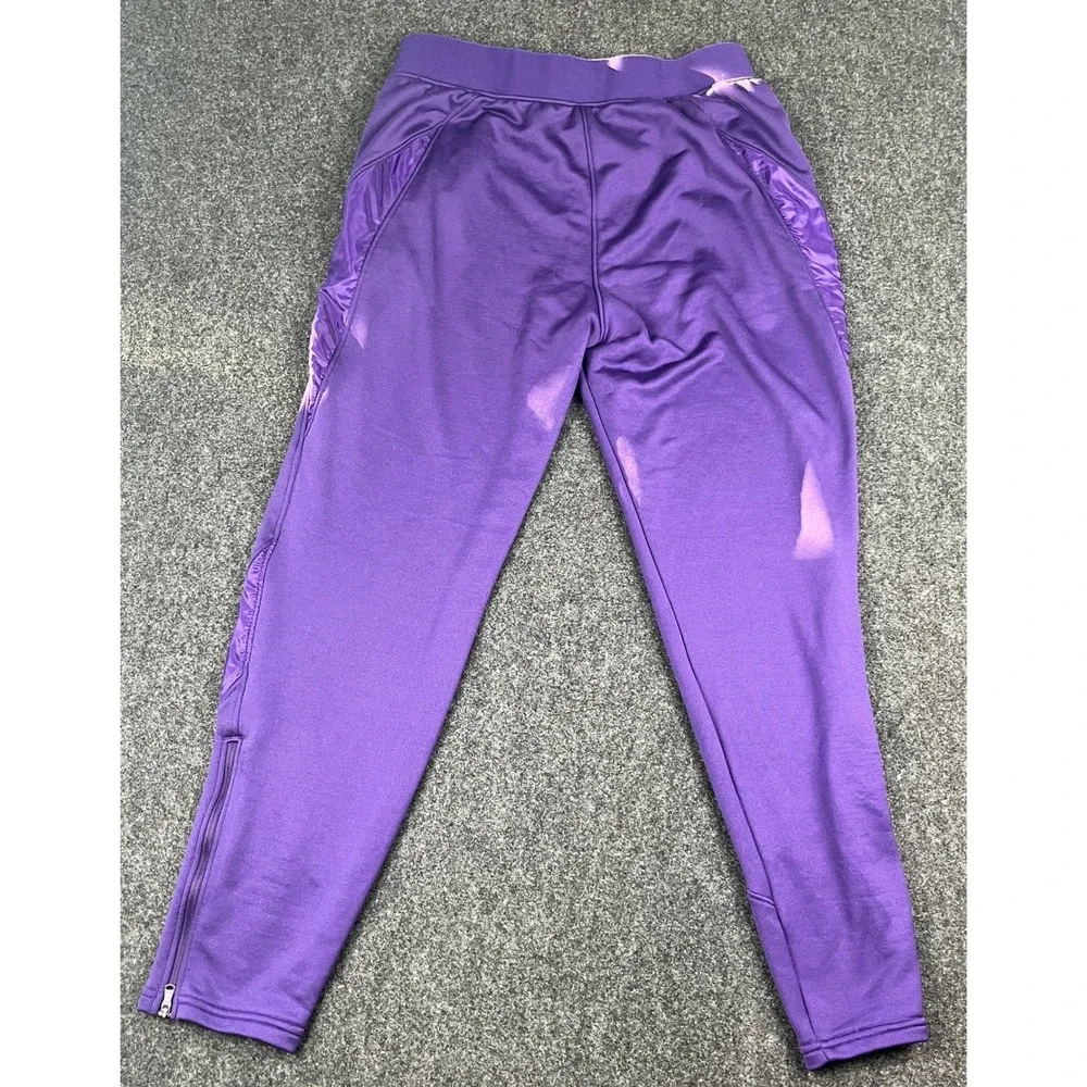 Under Armour Purple Tapered Joggers Ankle Zip Athletic Pants Mens Medium Loose